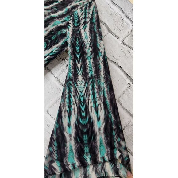 Parker Black Green 100% Silk Layered Women's Small Long-sleeved Shirt blouse - Picture 5 of 7